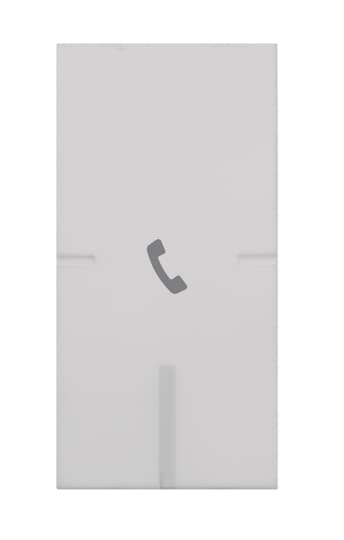 ABB - 1 module key cover with TELEPHONE symbol switch/push button white - Mylos, COPRITASTO 1 MOD., TELEFONO.