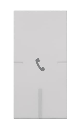 ABB - 1 module key cover with TELEPHONE symbol switch/push button white - Mylos, COPRITASTO 1 MOD., TELEFONO.