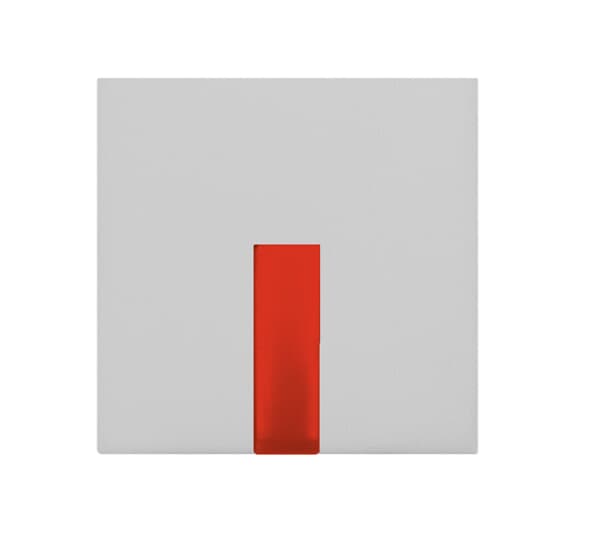 ABB - COPRITASTO 1/2 MODULO, ROSSO con diffusore ROSSO Switch/push button Bianco - Mylos