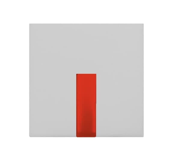 ABB - COPRITASTO 1/2 MODULO, ROSSO con diffusore ROSSO Switch/push button Bianco - Mylos 2CSY1513MC
