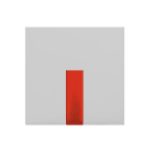 ABB - COPRITASTO 1/2 MODULO, ROSSO con diffusore ROSSO Switch/push button Bianco - Mylos