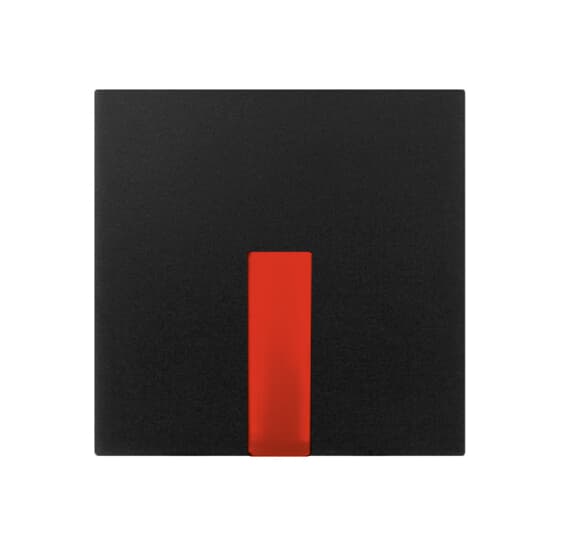 ABB - COPRITASTO 1/2 MODULO, ROSSO con diffusore ROSSO Switch/push button Nero - Mylos 2CSY1513MS