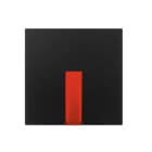 ABB - COPRITASTO 1/2 MODULO, ROSSO con diffusore ROSSO Switch/push button Nero - Mylos 2CSY1513MS
