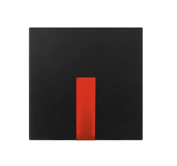 ABB - COPRITASTO 1/2 MODULO, ROSSO con diffusore ROSSO Switch/push button Nero - Mylos