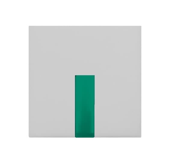 ABB - COPRITASTO 1/2 MODULO, VERDE con diffusore VERDE Switch/pulsante Bianco - Mylos 2CSY1514MC