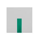 ABB - COPRITASTO 1/2 MODULO, VERDE con diffusore VERDE Switch/pulsante Bianco - Mylos 2CSY1514MC