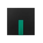 ABB - COPRITASTO 1/2 modulo, VERDE con diffusore Switch/push button nero - Mylos.