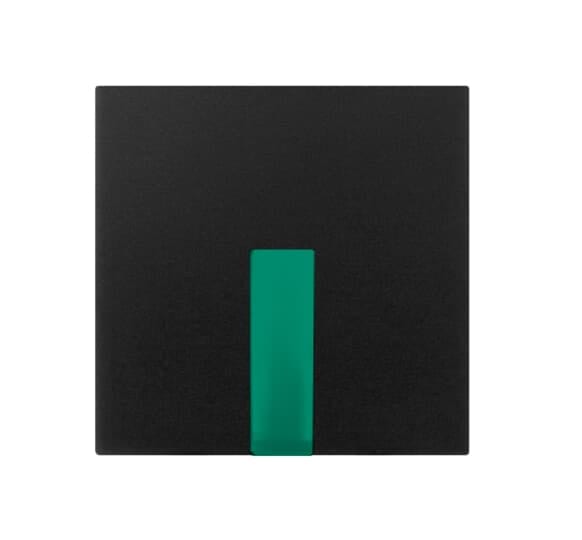 ABB - COPRITASTO 1/2 modulo, VERDE con diffusore Switch/push button nero - Mylos. 2CSY1514MS