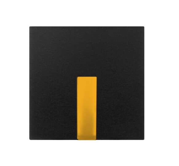 ABB - COPRITASTO 1/2 modulo ARANCIONE con diffusore Switch/push button NERO - Mylos