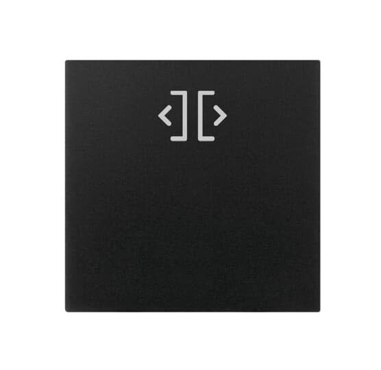 ABB - COPRITASTO 1/2 MOD., APERTURA PORTA CON SIMBOLO APRI PORTA - NERO - Mylos 2CSY1520MS