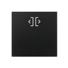 ABB - COPRITASTO 1/2 MOD., APERTURA PORTA CON SIMBOLO APRI PORTA - NERO - Mylos