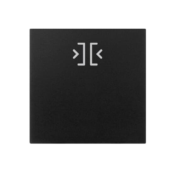 ABB - COPRITASTO 1/2 MOD., CHIUSURA PORTA CON SIMBOLO CHIUSURA PORTA/GATE SWITCH NERO - MYLOS