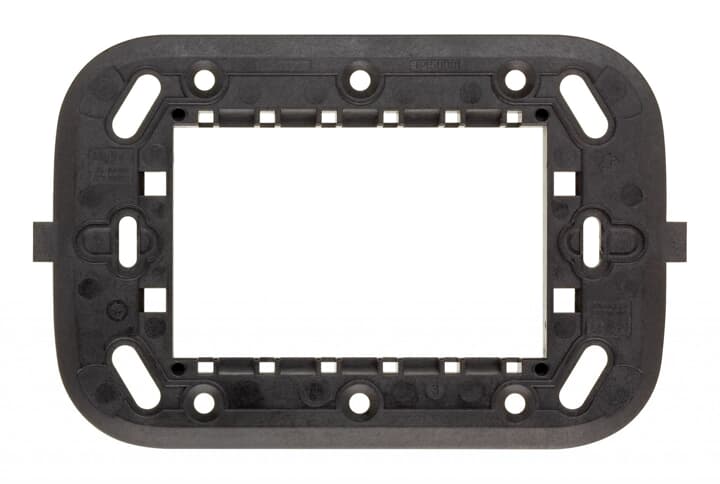 ABB - Supporto per 3 moduli per scatola rettangolare (distanza viti 83.5 mm) 1 gang Nero - Mylos.