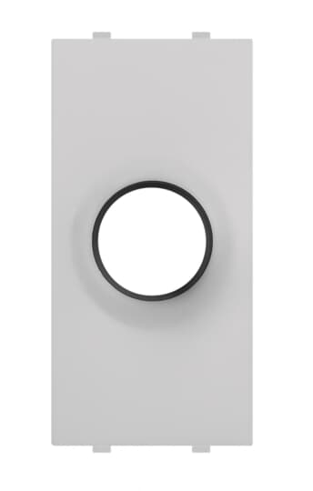 ABB - Blank cover, 1 module with Ø 11.50 mm hole for cable outlet, White - Mylos COPRIFORO, 1 MODULO, CON FORO.