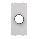 ABB - Blank cover, 1 module with Ø 11.50 mm hole for cable outlet, White - Mylos COPRIFORO, 1 MODULO, CON FORO.