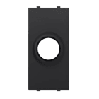 ABB - Blank cover, 1 module with Ø 11.50 mm hole for cable outlet, Cable outlet None Black - Mylos COPRIFORO, 1 MODULO, CON FORO. 2CSY1606MS