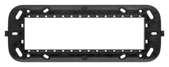 ABB - Supporto, 7 moduli per scatola rettangolare (distanza viti 100 mm) 1 gang nero - Mylos.