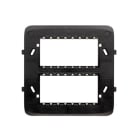 ABB - Supporto per 4+4 moduli per scatola rettangolare (distanza viti 108 mm) 8 gang nero - Mylos.