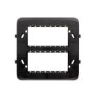 ABB - Supporto per 4+4 moduli per scatola rettangolare (distanza viti 108 mm) 8 gang nero - Mylos. 2CSY1608MY