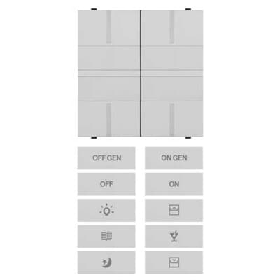 ABB - Attuatore 2 rele 8A con 2 comandi e 2 interruttori a bilanciere.