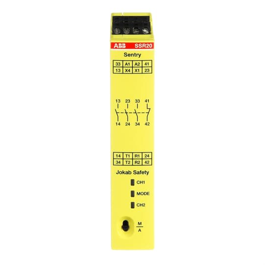 ABB - Sentry SSR20 Safety relay 24VDC - protezione affidabile per impianti elettrici.