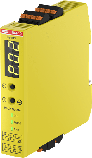 ABB - Sentry USR10P Safety Relay with Push-In Connection for Enhanced Safety Features.