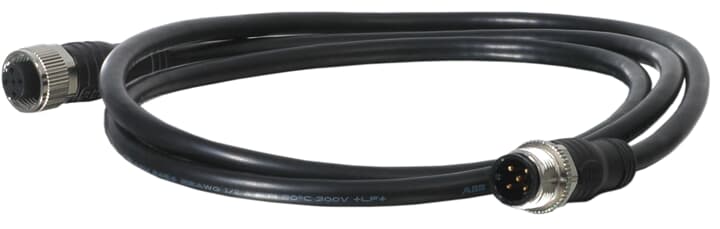 ABB - Straight M12-8 female + male connector with 1 m cable M12-C134 cable SCH 1m with M12 FEM connector.