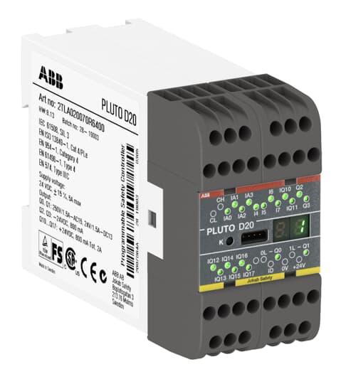 ABB - Pluto D20 PLC programmable safety controller bus di sicurezza.