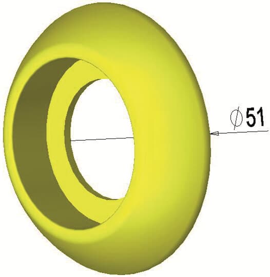 ABB - Surround for Inca Sign - Anello frontale giallo per Inca.