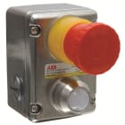 ABB - Emergency stop button 2NC+2NO, M20, LED, stainless steel, ESTRONGZ E-STOP 2NC/2NO, SS, LED.