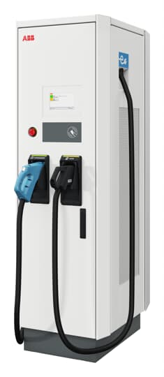 ABB - Terra 184HC CJ CE 180 kW charger, 400 A CCS 2 + 200 A CHAdeMO, 3.9 m cables.