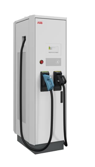 ABB - Terra 124HC CJ CE 120 kW charger, CCS 2 + CHAdeMO, 3.9 m cables 400 A