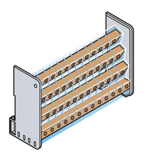 ABB - Morsettiera modulare 125A, divider 4p 93x89x48, ideale per installazioni medie.