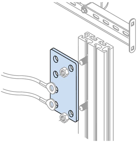 ABB - N.4 GIUNTI DI DERIVAZIONE 400A IN RAME PER BUSBARS.