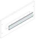 ABB - N.10 coperture dinn cut-out e otturatori ferro din lunghi 2000mm colore RAL7035.