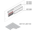 ABB - N.20 binari e copertura per etichette supporti 36MOD. AD1800