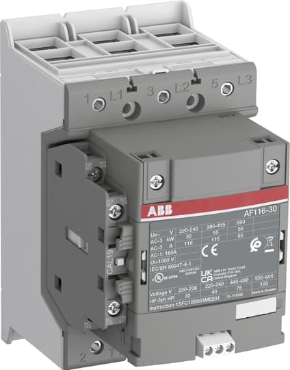 ABB - AF116-30-11-31 Contactor 3P 24-60 VAC/20-60VDC-PLC.