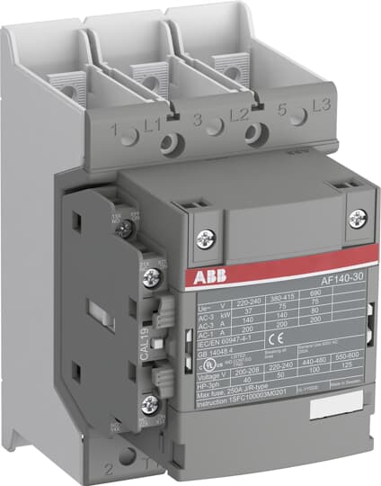 ABB - AF140-30-11B-11 Contactor 3P 140A 24-60VAC/DC. AF1403011B11