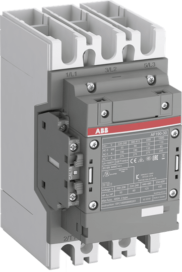 ABB - AF190-30-11-12 48-130V 50/60Hz/DC Contactor CONT 3P 190A 48-130VAC/DC. AF190301112