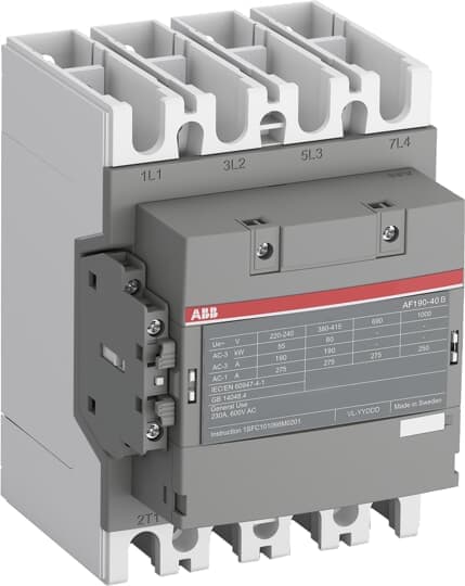 ABB - AF190-40-11-11 Contactor 4P 275A 24-60VAC/DC - efficiente e affidabile per applicazioni industriali.