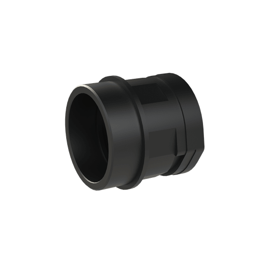 ABB - Conduit fitting straight M63 DN48 black IP66 for Smart Line connection.
