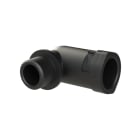 ABB - Connettore a 90 gradi M16 per tubi NW12, resistente all'acqua e di colore nero.