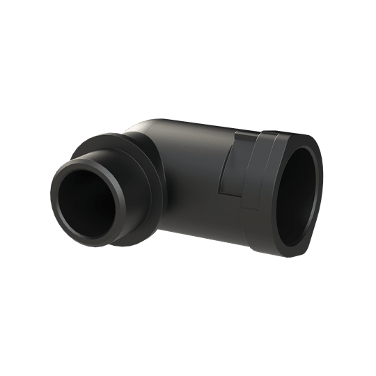 ABB - Connettore a 90 gradi per tubi M20 DN17 IP66 nero per linee intelligenti.
