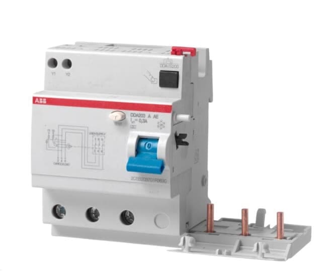 ABB - Blocco DDA203 63A 300MA per Dispositivo Differenziale Residuo 3P.