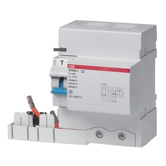 ABB - BLOCCO DIFFERENZIALE 2P DDA802 A-63/0,3 Residual Current Device Block