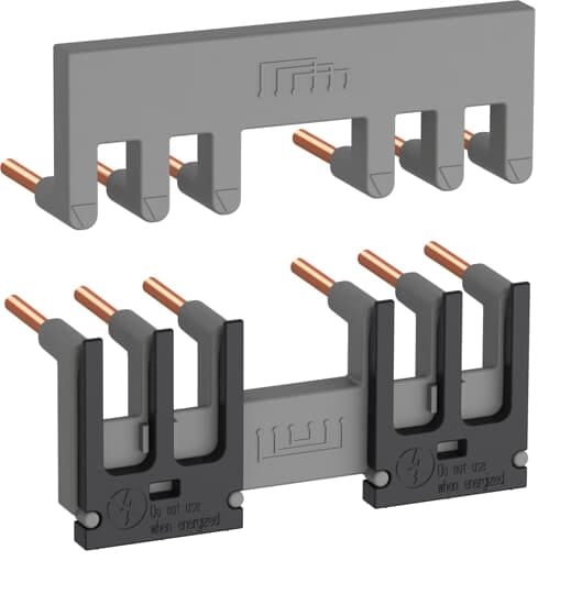 ABB - Kit di collegamento per contattori-invertitori push-in BER38-4K e BER38-4KF per un'installazione efficiente e affidabile.