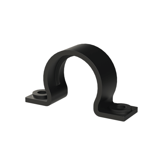 ABB - Fascetta a Omega DN23 PA6 nera per condotti, con 2 viti di fissaggio.