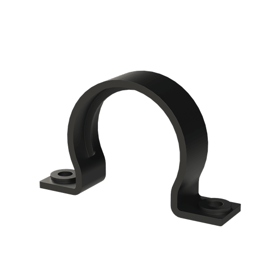 ABB - Fascetta a omega DN56 PA6 nera per condotti, con 2 viti di fissaggio. BGH-56