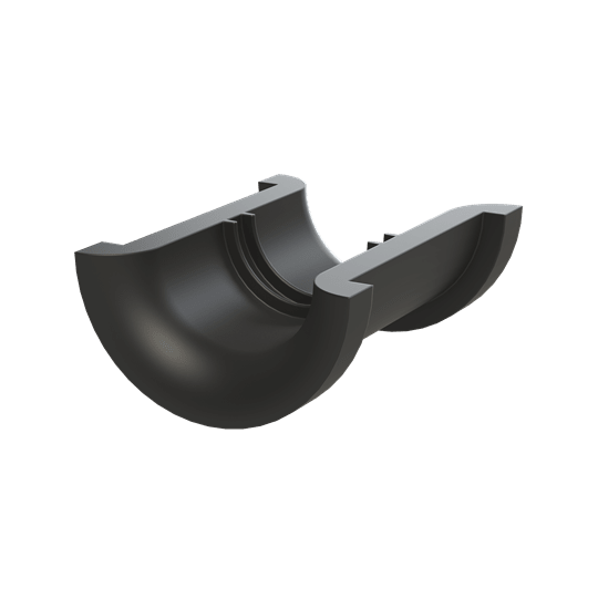 ABB - Half shell conn NW12 fine PA6 black inserto per staffe BSH-R17 DN12 PA6 black. BGN-S12T