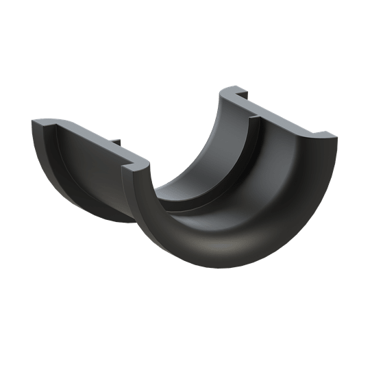 ABB - Half shell conn NW23 fine PA6 black inserto per staffe BSH-R23 DN23 PA6 black. BGN-S23T